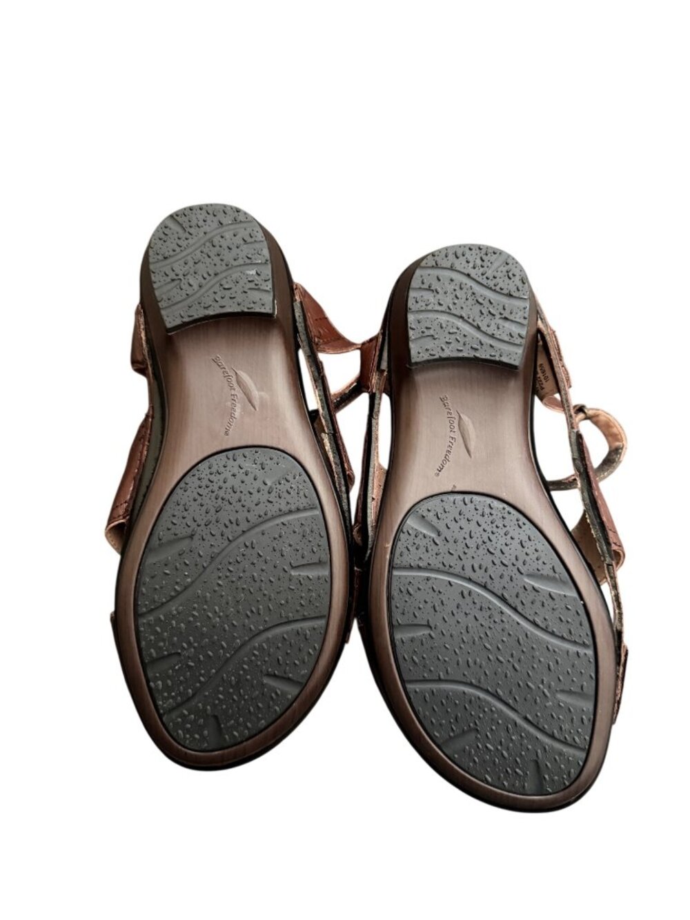 Barefoot Freedom Womens Leather Sandals With Floral Accent 9WW Moisture Wicking - Picture 8 of 8
